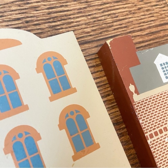 The Cat’s Meow | Vintage 1993 Series XI lot of 3 Mini Wooden Houses cottage core - Picture 8 of 10